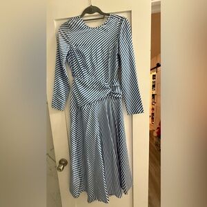 ASOS Blue and White satin Striped Dress